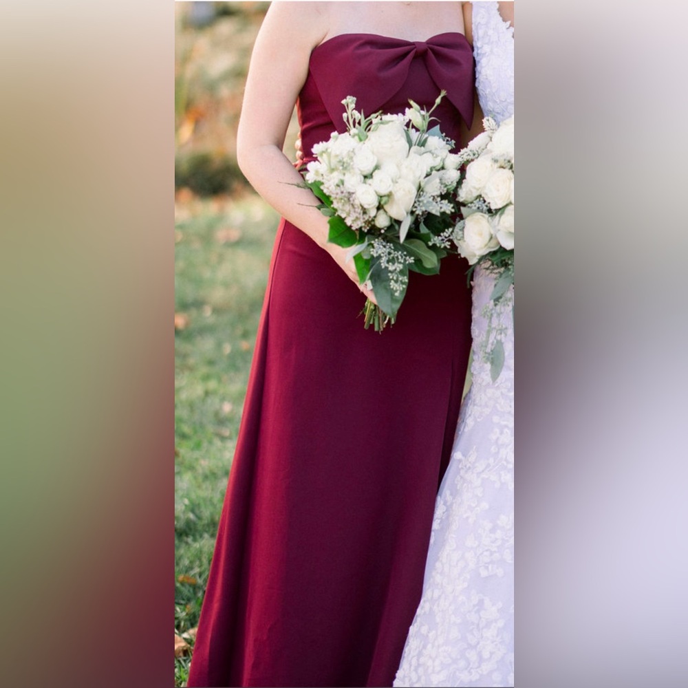 Reverly Monroe Crepe Bridesmaid Dress - Cabernet Crepe